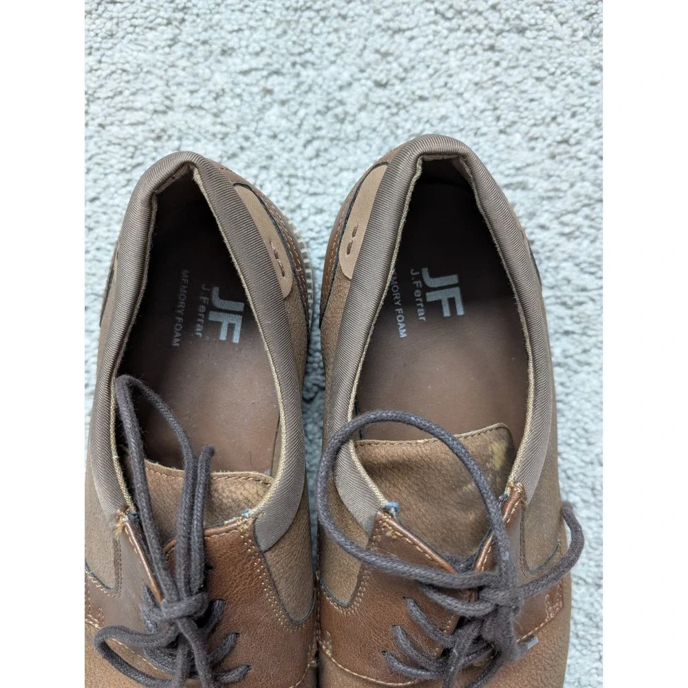 J. Ferrar Thornton 014-1242 Oxford Shoes Mens 10M Synthetic Brown Memory Foam